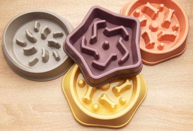 A close-up shot of a DIY puzzle feeder designed for cats, featuring various textures and sensory elements like crinkly paper, small bells attached with non-toxic glue, and different fabric patches, enticing the cat to interact and explore.