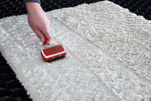 An image showing the Bissell Pet Stain Eraser struggling to remove a dark, old stain on a carpet. The image should highlight the difficulty in removing such stains.