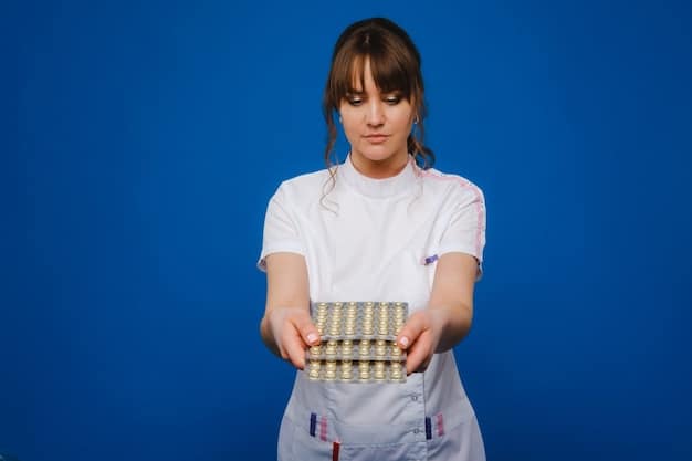 A veterinarian holding up a generic medication next to its brand-name counterpart, explaining the cost difference and similar effectiveness to a pet owner.